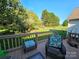 Inviting deck area with comfortable seating and a view of the well-maintained backyard at 417 Garret Ln, York, SC 29745