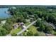 Aerial view of lakefront homes, lush trees and serene lake, showcasing the residential area at 4278 Harbor Ln, Sherrills Ford, NC 28673