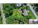 Aerial view of the property showing the layout with lush greenery and a defined boundary line at 4278 Harbor Ln, Sherrills Ford, NC 28673