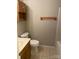 Functional bathroom with tile flooring, vanity, and a shower-tub combination at 6260 Rosecroft Dr, Charlotte, NC 28215