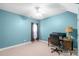 Home office featuring a desk, chair, and fan at 773 Hathcock Glen Dr, Oakboro, NC 28129