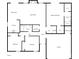Layout of the first floor featuring bedrooms, kitchen, dining, bath, living spaces, and garage at 10934 Coachman Cir, Charlotte, NC 28277