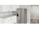 Bright kitchen with stainless steel refrigerator and ample cabinet space at 1133 Lynn Ln, Catawba, NC 28609