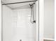 Modern shower with a sleek design and a handheld shower head, offering a spa-like experience at 1133 Lynn Ln, Catawba, NC 28609