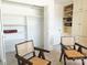 Office with built-in bookshelves and large closet provides ample storage solutions at 1323 Queens Rd # 327, Charlotte, NC 28207