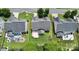 Aerial view of the backyard with a patio at 1427 Rosemont Dr, Indian Land, SC 29707