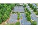 Aerial view of the community tennis and basketball courts at 1427 Rosemont Dr, Indian Land, SC 29707