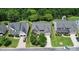 Aerial view of the home featuring an attached two car garage and mature trees at 1427 Rosemont Dr, Indian Land, SC 29707