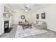Inviting living room featuring a cozy fireplace, neutral color palette, and stylish decor at 1427 Rosemont Dr, Indian Land, SC 29707