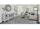 Bright living room with stylish decor, a sofa, and views of the surrounding greenery through the windows at 1427 Rosemont Dr, Indian Land, SC 29707