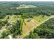 Aerial view of property showcasing the home's placement on a large lot surrounded by trees at 307 Nc Hwy 49 S Hwy, Richfield, NC 28137
