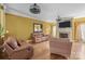Bright living room with hardwood floors, fireplace, and comfortable seating area at 307 Nc Hwy 49 S Hwy, Richfield, NC 28137