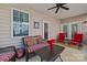 Outdoor patio with comfortable seating, perfect for relaxing and enjoying the fresh air and outdoor space at 4022 Perth Rd, Indian Land, SC 29707