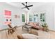 Bright living room featuring hardwood floors and a comfortable couch at 419 Solomon St, Charlotte, NC 28216
