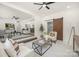 Stylish living spaces with hardwood floors, barn door to bathroom, and modern furnishings at 4219 Tipperary Pl, Charlotte, NC 28215