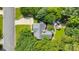 Overhead view of a home featuring a patio with outdoor seating and lush landscaping at 666 Tryon Pl, Gastonia, NC 28054