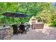 Beautiful outdoor patio with seating area and stone fireplace at 666 Tryon Pl, Gastonia, NC 28054