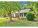 Quaint single-story home with lush landscaping, blue shutters, and well-maintained lawn at 666 Tryon Pl, Gastonia, NC 28054