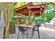 Outdoor kitchen featuring a brick bar with seating and a covered patio area at 666 Tryon Pl, Gastonia, NC 28054