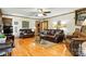 Cozy living room with hardwood floors and comfortable leather furniture at 701 4Th Ne Ave, Conover, NC 28613