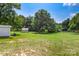 Spacious backyard featuring well maintained shed and grassy areas, offering ample room for recreation at 2488 Catawba Church Rd, Rock Hill, SC 29730
