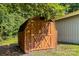 Storage shed features durable construction and convenient access at 265 River Run Rd, Statesville, NC 28625