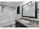 Bathroom with shower-tub combination and granite-look vanity top at 4030 Orion Rd, York, SC 29745