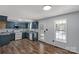 Kitchen featuring modern appliances, blue cabinets, and bright lighting at 4030 Orion Rd, York, SC 29745