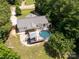 Aerial view showcasing the pool, deck, and backyard oasis for outdoor enjoyment at 4030 Orion Rd, York, SC 29745