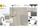 Modern bathroom design showcasing dark fixtures, patterned backsplash, and neutral color palette at 4461 Family Trail Dr, Indian Land, SC 29707