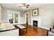 Bright living room with hardwood floors, fireplace, and ample natural light at 450 1St Se St, Hickory, NC 28602