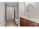 Bathroom featuring stylish vanity, tile floor, toilet, and shower at 4625 Piedmont Row Dr, Charlotte, NC 28210