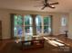 Sunlit living room with hardwood floors, neutral walls, and natural light at 5024 Ardenwoods Dr, Charlotte, NC 28215