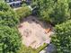 Aerial view of a playground with slides, swings and climbing equipment, surrounded by trees at 570 Sixth Baxter Xing # 16, Fort Mill, SC 29708