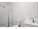 Bathroom featuring a glass shower, updated vanity, and modern fixtures at 1108 4Th St, Statesville, NC 28677
