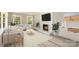 Bright living room with a fireplace, neutral colors, and modern furniture at 1138 Laurel St, Salisbury, NC 28144