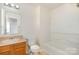 Standard bathroom with a vanity, toilet, and a shower-tub combination at 1432 Matthew Allen Cir, Kannapolis, NC 28081