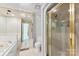 This bathroom has a jacuzzi tub, toilet, shower, and mirrored wall at 1505 N Cansler St, Kings Mountain, NC 28086