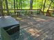 Spacious wooden deck featuring outdoor seating and scenic views of the surrounding landscape at 16711 Indian Mound Rd, Albemarle, NC 28001