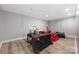 Basement with concrete block walls and vinyl flooring at 205 Honey Moss Ln, Salisbury, NC 28146