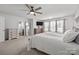 Bright main bedroom features a ceiling fan, and lots of natural light at 2301 Amesbury Ct, Albemarle, NC 28001