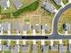 Aerial view of a residential area with a focus on the lot lines at 2512 Andes Dr, Statesville, NC 28625