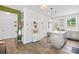 Contemporary kitchen featuring an island and modern lighting at 2512 Andes Dr, Statesville, NC 28625