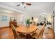 Dining area with hardwood floors that connects to the living room, creating an open and inviting space at 4919 Rehobeth Rd, Waxhaw, NC 28173