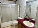 Bathroom featuring a shower, toilet, vanity with sink, and bright natural light at 5816 Scotland Yard Rd, Rock Hill, SC 29732