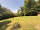 Large backyard of a property with large mature trees at 608 E 11Th St, Newton, NC 28658