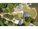 Aerial view of the property highlighting the expansive lot, mature trees, and proximity to the lake at 735 Pebble Pt, Salisbury, NC 28146