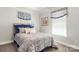 Bedroom with a comfortable bed, neutral walls, and natural light from two windows at 107 Creekwood Dr, Dallas, NC 28034