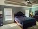 A look at the main bedroom with a large bed, dresser and bedside tables at 10825 Traders Ct, Davidson, NC 28036