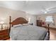 Spacious bedroom showcases a bed, closet, ceiling fan and a dresser at 151 Robinson Rd, Gastonia, NC 28056